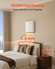 Vevor Smart Wall Heater 1500w Electric Wall Mounted Heater With Knob Thermostat