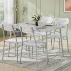 Dining Table Set For 4  5-piece Kitchen Table With 4 Chairs  Mdf Board Tablet   