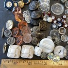 Mixed Lot Of Vintage Estate Glass  Metal    Rhinestone Buttons  Some Matching