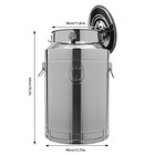 76l 20gal Milk Jug Milk Can Stainless Steel Sealed Bucket 40 64cm 15 75 25 20in