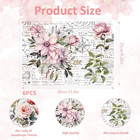 Vintage Floral Rub-on Transfers For Furniture Crafts - 6 Sheets Floral Decals