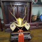 Antique Armor Helmet With Deer Horns Iron Yamanaka Kannosuke  225