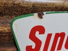 Vintage Sinclair Porcelain Sign Gasoline Motor Oil Service Pump Plate Petroliana