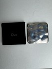 Vintage Christian Dior Compact Pocket Mirror Silver Tone Mottled W  Pouch 1990s 
