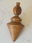 Rare Vintage Handmade Wooden Spinner Top With String Vintage Toy Excellent 