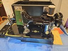 221 Singer Featherweight Portable Sewing Machine W Case - 1951 -ak607598 Works