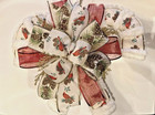 Handmade Winter Cardinal Christmas Door Hanger Double Candy Cane Wreath Decor Ne