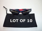 10 Black Soft Cleaning Fiber Cloth Sunglasses Lens Eye Vision Carry Case Pouch