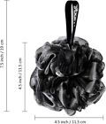 Yoget Charcoal Bath Loofah Sponge  4 Pack Black 60g Large Shower Mesh