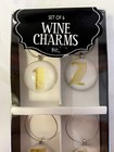 Formations 6 Art Deco Lucite Wine Charms White   Gold Numbered Nib Never Opened