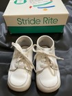 Vintage Stride Rite Baby toddler Lace Up Shoes Cherub 4 1 2 Ee White Leather Euc