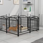 Dog Playpen Indoor 24 Inch 8 Panels Metal Dog Pen Pet Dog Fence Outdoor Exercise
