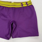 Under Armour Fitted Heatgear Cheer lifting Athletic Shorts Junior Large Purple