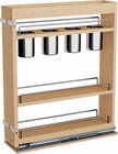 Pull-out Cabinet Mounted Spice Rack Organizer Wood metal Adjustable 25 2in