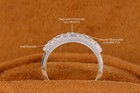 Vintage Baguette Moissanite Band  Solid 14k White Gold Band  Baguette Cut Band