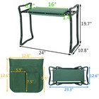 Foldable Kneeler Garden Kneeling Bench Stool Soft Cushion Seat Pad W Tool Pouch