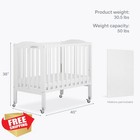 Dream On Me 2-in-1 Folding Mini Crib White Greenguard Gold Bsa
