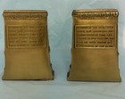 Vintage Pm Craftsman Whaleman Bookends Bela Lyon Pratt Bronze Nautical Pair
