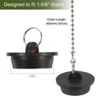 4pcs Tub Stoppers  Rubber Bathtub Stoppers 1-5 8   Black