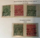 Australia Scott 60 61 62 64   65 King George V F f Used Stamp Lot 1918-1923
