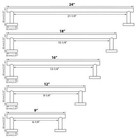 Modern Matte Black Towel Bar Rail Stainless Steel Wall Mounted Bathroom Storage