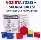 In Out Boxes   3 Sponge Balls Inner Outer Box Gozinta Puzzle Magic Trick Growing