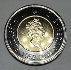1952-2002 Canadian  2 Dollar Toonie Elizabeth Ii Coin  Golden Jubilee Special Ed