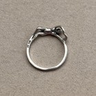 Antique Art Nouveau Ring 925 Sterling Silver Heart Arms Woman In Nude Size 6 25