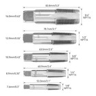 Hfs r  5pcs Npt Pipe Tap Set    1 8   1 4   3 8   1 2  And 3 4  Accurate Threads