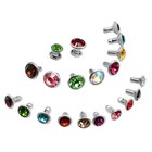 Rhinestone Screw Stud Rivets 6mm 8mm Diamond Studs For Diy Leather Craft Repair