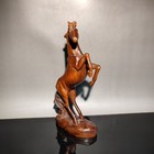 Vintage Carved Wood Wooden Horse Figurine Statue Decoration Boxwood Carving Nice