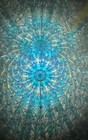 Vintage Stained Slag Glass   Pewter Kaleidoscope  Glitter Wand Ships Free In Usa