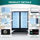 54  Glass Door Merchandiser Freezer 44 7cu ft Commercial Display Upright Freezer