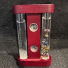 Analog Weather Station Galileo Thermometer Quartz Clock Hygrometer Storm Glass