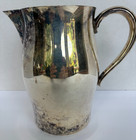 Vtg Wm Rogers Paul Revere Reproduction Silverplate Water Pitcher Scroll Hand 7 5