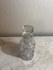 Vintage Antique Cologne Perfume Bottle With Stopper Clear Glass Perfume Bottle