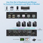 4 Port Dual Monitor Hdmi displayport Kvm Switch 4x2 4k 60hz Mixed Display Usb Dp