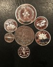 Canada Silver Lot-6 Coins-1 5  Oz  Asw- 1958  1-1967 Medal-2017 Silver Pf-read