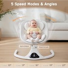 Baby Swing Electric Baby Rocker Infant Swing W  Noise  5 Sway Speeds   Bluetooth