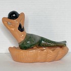 Mermaid Figurine Porcelain Trinket Dish Seaside Coastal Decor Retro Style