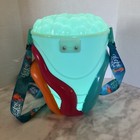 Seaworld Electric Ocean Popcorn Bucket Lights Up Plastic Lanyard Clean Under Sea