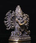 Old Tibet Buddhism Pure Bronze 1000 Arms Happy Mandkesvara Yab-yum Buddha Statue