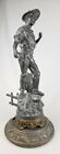 Antique 19thc Figural Spelter Statue Man Hunter Farmer French Art Nouveau 