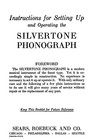 Silvertone Phonograph Setting-up   Operation  Manual 1922  14pg 