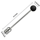 Stainless Steel Honey Dipper Stick 6 3 Inch Wand 1 Pcs Black  Black
