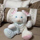 Vintage Fisher Price Puffalump White Bunny Rabbit Plush 1994 Rattle Clean