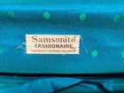 Vintage 1960s Samsonite Fashionaire In Peacock Blue W polka Dot Interior  No Key