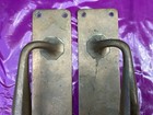 Vintage Brass Door Handles Large Pair Knobs Old Antique Reclaimed Hardware