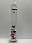 Galileo Thermometer Standing Liquid Glass Tube Multicolored 64 To 80 Degrees 15 