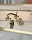 Miu Miu Rimless Eyeglasses Vmu 53w  Eyeglasses Polished Gold clear New